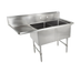 Thumbnail image #1 for John Boos B Series 2-Compartment Stainless Steel Sink with Left Drainboard, 16-Gauge Floor Model