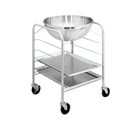 Vollrath Mobile Stainless Steel Bowl Stand/Dolly with Tray Slides for 30-Quart Mixing Bowl
