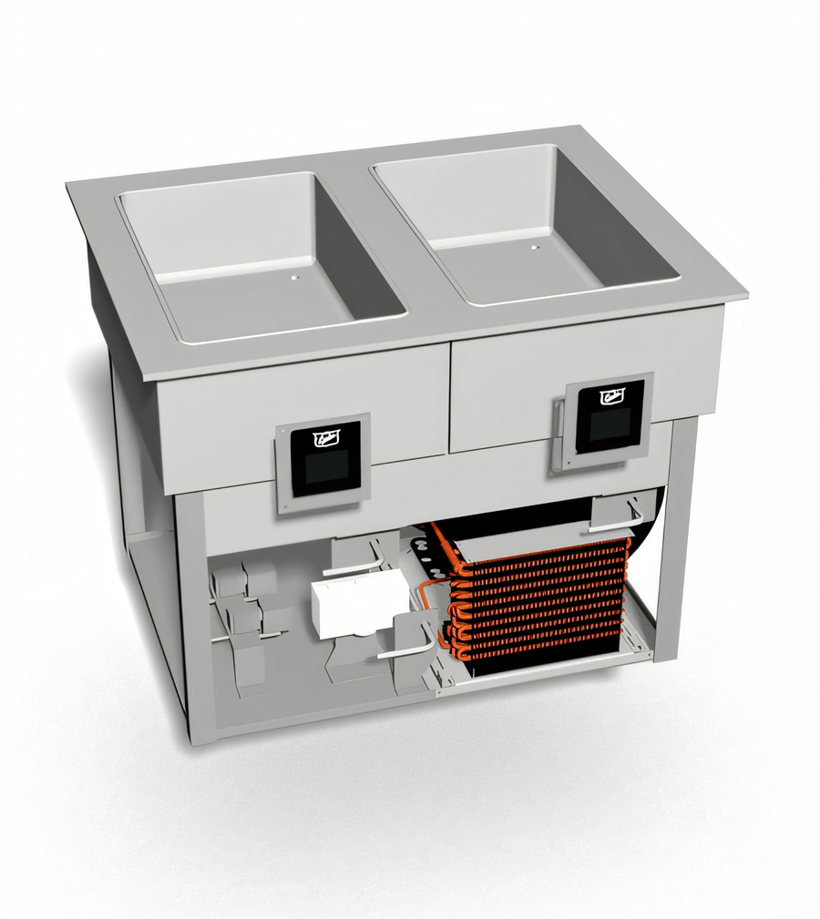 Product image #1 for Duke HCF-2 2-Pan Hot/Cold/Freeze Drop-In Food Well with Remote Digital Controls