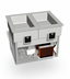 Thumbnail image #1 for Duke HCF-2 2-Pan Hot/Cold/Freeze Drop-In Food Well with Remote Digital Controls