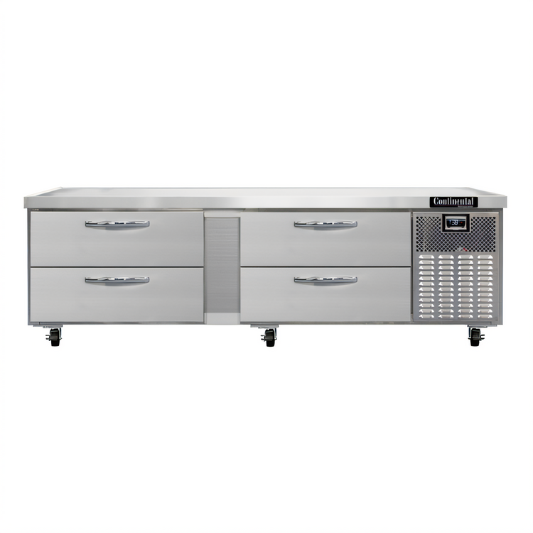 Product image #1 for Continental Refrigerator D84GN Two-Section 4-Drawer Refrigerated Griddle Stand