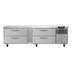 Thumbnail image #1 for Continental Refrigerator D84GN Two-Section 4-Drawer Refrigerated Griddle Stand