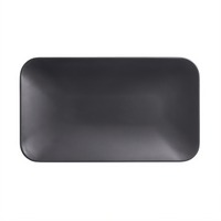 American Metalcraft 12-Inch Rectangular Black Matte Melamine Platter