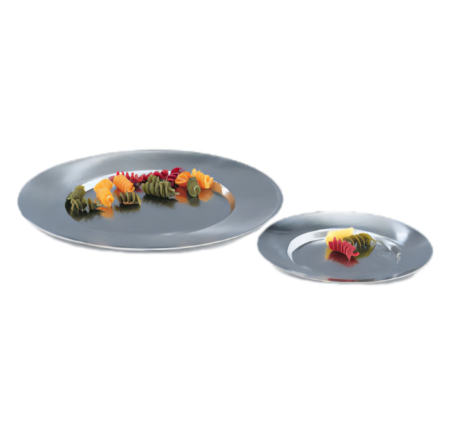Product image #1 for Vollrath 6-Inch Round Stainless Steel Plate with Satin Pewter Finish