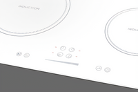 Summit Commercial 24-Inch 4-Burner Drop-In Induction Cooktop, White, 208/240V