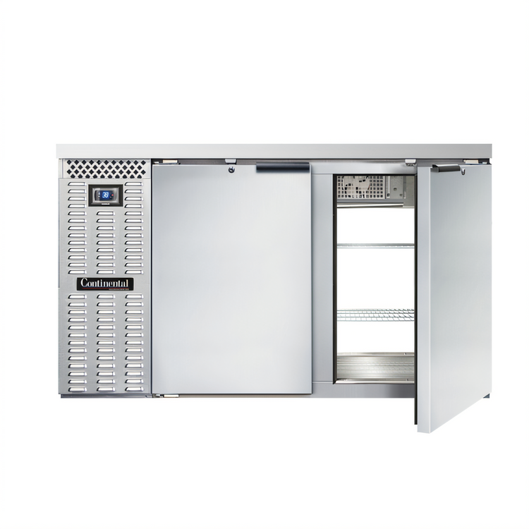 Product image #1 for Continental Refrigerator BB59SNSSPT 59" Shallow Depth Pass-Thru Refrigerated Back Bar Cooler