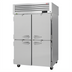 Thumbnail image #1 for Turbo Air PRO Series Two-Section Reach-In Refrigerator, 4 Solid Half Doors, 47.57 Cu. Ft.