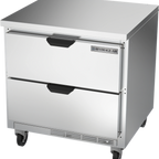 Thumbnail image #1 for Beverage Air WTRD32AHC-2-FLT 32-Inch One-Section Two-Drawer Worktop Refrigerator, 7.2 Cu. Ft., Flat Top, Rear-Mounted Self-Contained R290