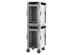 Thumbnail image #1 for Metro HotBlox Narrow Mobile Dual-Cavity Pass-Thru Insulated Holding Cabinet with Clear Front and Solid Rear Doors