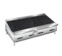 Comstock-Castle 48-Inch Countertop Gas Lava Rock Char-Broiler with Cast Iron Grates
