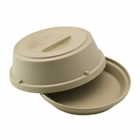 Cambro Heat Keeper 9-Inch Polycarbonate Meal Delivery Base & Cover, Antique White