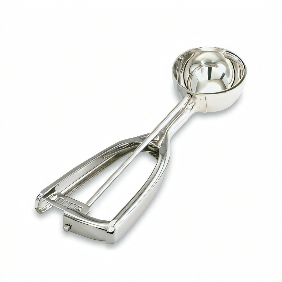 Product image #1 for Vollrath Size 12 Round Bowl Stainless Steel Squeeze Handle Disher, 2-3/4 oz.