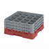 Thumbnail image #2 for Cambro Camrack® Full Size 16-Compartment Glass Rack with 3 Soft Gray Extenders, Cranberry
