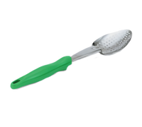 Vollrath Ergo Grip™ Heavy-Duty Perforated Serving Spoon, 13-13/16 Inch, Green Nylon Handle