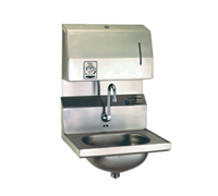 Eagle Group Wall-Mount 304 Stainless Steel Hand Sink with Electronic Eye Gooseneck Spout, Towel Dispenser and Soap Dispenser