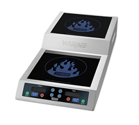 Waring Countertop Double Burner Induction Range with Dual 11-Inch Ceramic Glass Tops