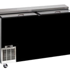 Thumbnail image #1 for Perlick Corporation Quick Ship FR48RT-BS-STK Underbar Glass Froster, 48"W, Top Sliding Doors, Black Exterior, -10°F to 10°F