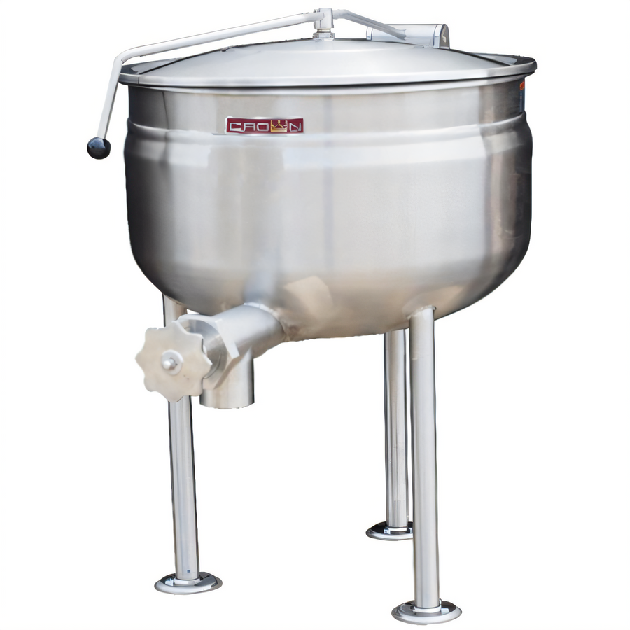 Product image #1 for Crown DL-40F 40 Gallon Direct Steam Full Jacket Stationary Kettle