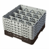 Thumbnail image #2 for Cambro Camrack® Full Size 16-Compartment Dishwasher Glass Rack with 5 Extenders, Brown