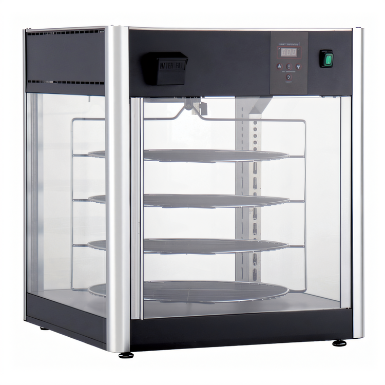 Product image #1 for Winco Heated & Humidified Countertop Hot Food Display Merchandiser with Rotating 4-Tier Rack