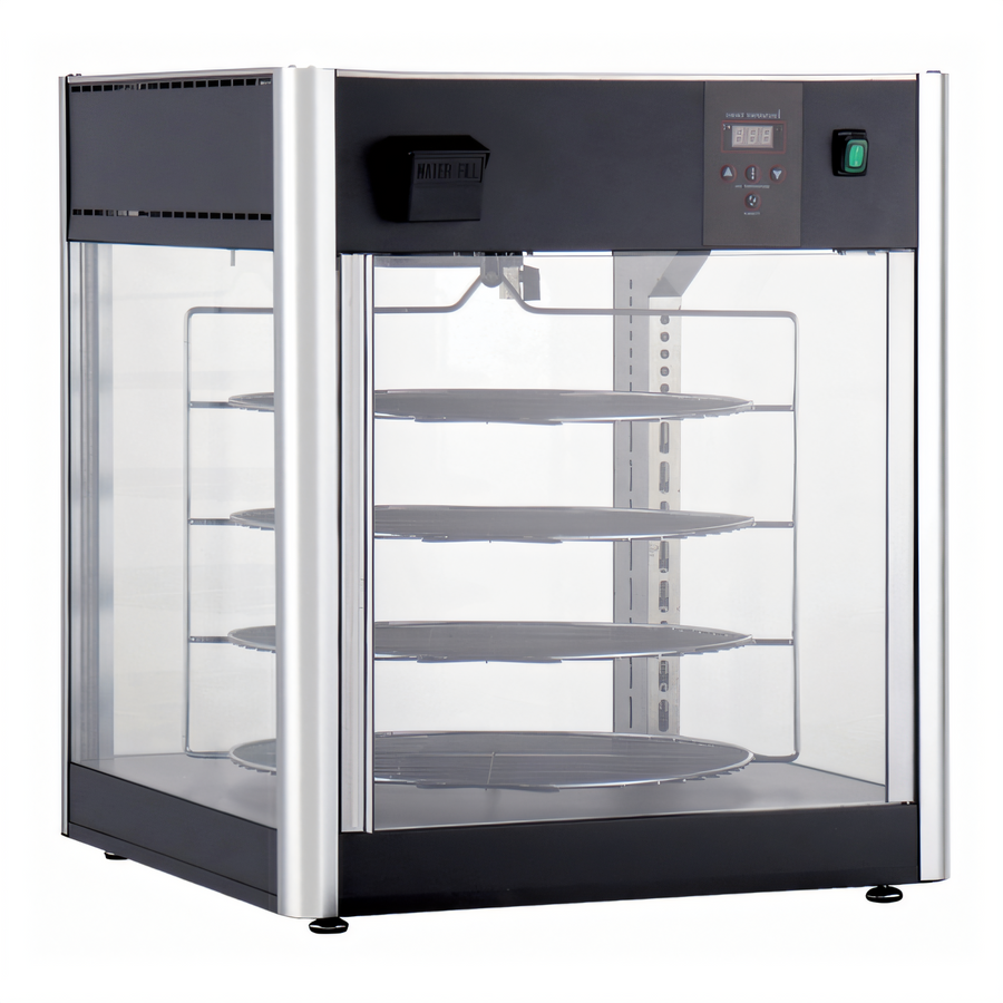 Product image #1 for Winco Heated & Humidified Countertop Hot Food Display Merchandiser with Rotating 4-Tier Rack