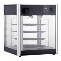 Winco Heated & Humidified Countertop Hot Food Display Merchandiser with Rotating 4-Tier Rack