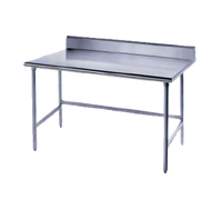 Advance Tabco 60-Inch x 30-Inch 16-Gauge 430 Stainless Steel Work Table with 5-Inch Backsplash