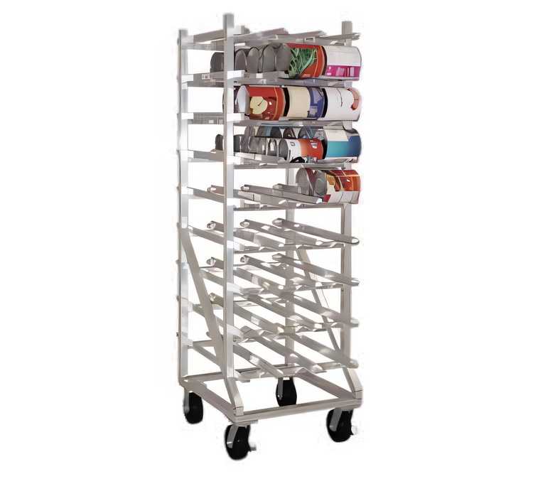 Product image #1 for New Age Heavy-Duty Full-Size Mobile Aluminum Can Rack with Casters