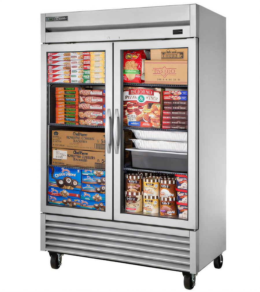 Product image #1 for True Full-Height 2-Section Convertible Reach-In Refrigerator/Freezer with Framed Glass Doors