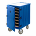 Thumbnail image #2 for Cambro Camcart Insulated Tray and Sheet Pan Transport Cart with Removable Cutting Board, 7-Tray Capacity, Navy Blue