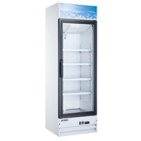 Aurora 26-Inch Wide 1-Section Reach-In Display Refrigerator, 13 Cu. Ft., Glass Door, Bottom-Mounted Self-Contained