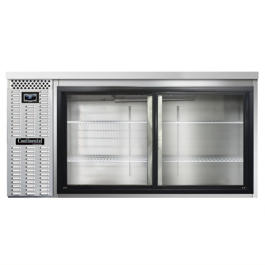 Product image #1 for Continental Refrigerator BB69NSSSGD 69" Refrigerated Back Bar Cooler with Sliding Glass Doors