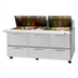 Thumbnail image #1 for Turbo Air PRO Series Mega Top Three-Section Sandwich/Salad Prep Table with 6 Drawers, 72-5/8 Inch