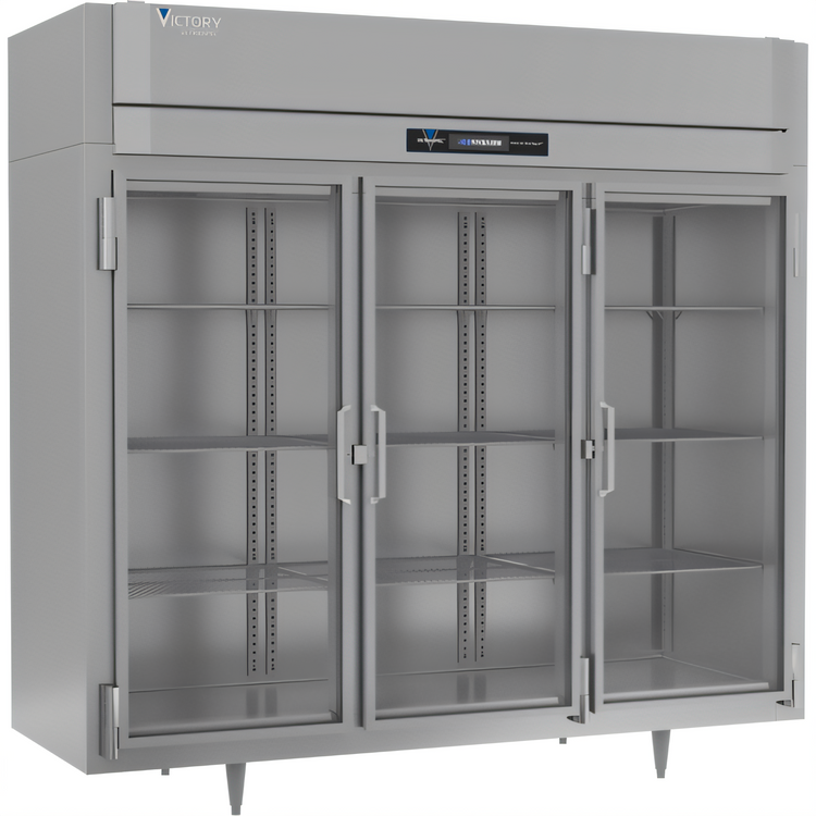 Product image #1 for Victory UltraSpec™ FSA-3D-S1-EW-G-HC Three-Section Reach-in Glass Door Freezer with V-Core™