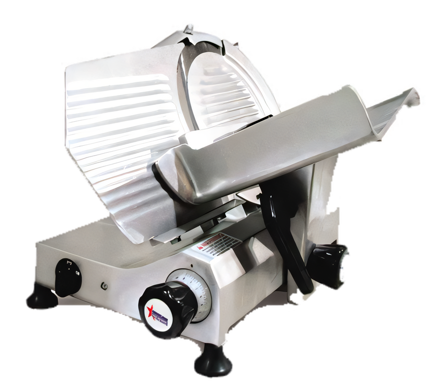 Product image #1 for Trento 12-Inch Manual Gravity Feed Meat Slicer, Belt Driven, 1/3 HP, 120V