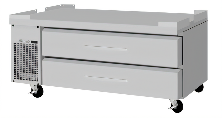 Product image #1 for Turbo Air PRO Series 60-Inch Stainless Steel Flat Top Chef Base Freezer with 2 Drawers