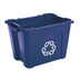 Thumbnail image #1 for Rubbermaid Commercial Products 14 Gallon Blue Open-Top Recycling Box