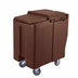 Thumbnail image #2 for Cambro SlidingLid Tall Mobile Ice Caddy, 175 lb Capacity, Dark Brown, 5-Inch Casters