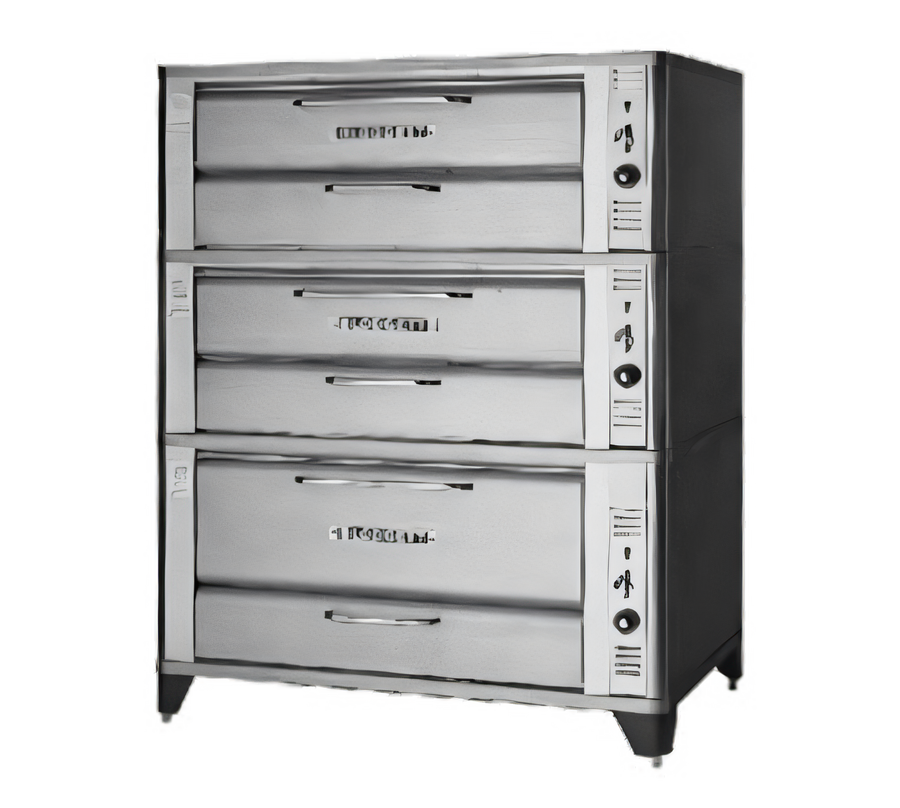 Product image #1 for Blodgett 961/961/951 Triple Stack 3-Section Gas Deck Oven with 42 x 32 Inch Decks