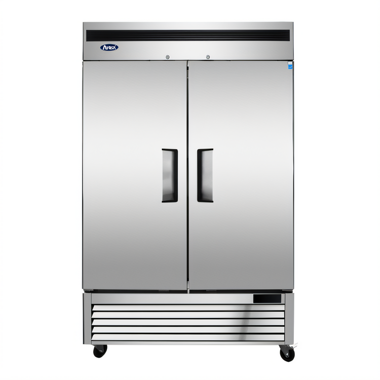 Product image #1 for Atosa Two-Section Reach-In Refrigerator, 46.77 Cu. Ft., Bottom-Mount Self-Contained, Solid Hinged Doors