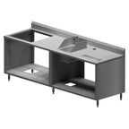 Thumbnail image #1 for BK Resources MOD-BTSD 96-Inch Underbar Soda Dispenser Cabinet with Hand Sink and 18-Inch Urn Trough