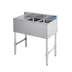 Thumbnail image #1 for Sapphire Manufacturing 36-Inch Two-Compartment Stainless Steel Underbar Sink with Left Drainboard