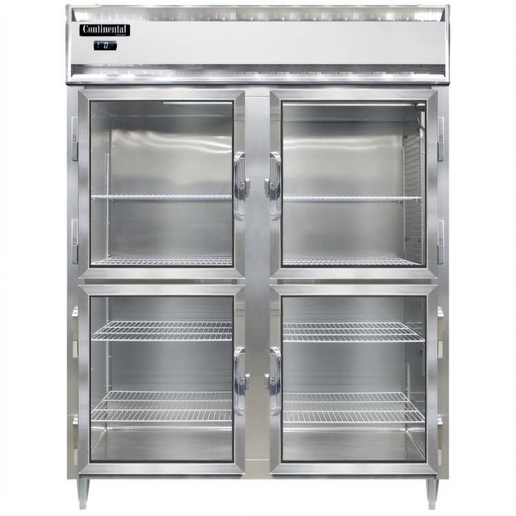 Product image #1 for Continental Refrigerator Designer Line D2FENGDHD 57" Two-Section Wide Reach-In Glass Door Freezer