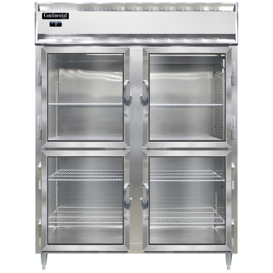 Product image #1 for Continental Refrigerator Designer Line D2FENGDHD 57" Two-Section Wide Reach-In Glass Door Freezer