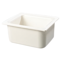 Coldmaster 1/2-Size 6-Inch Deep Chilled Food Pan, White ABS Plastic