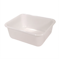 Rubbermaid Commercial Products 11 Quart White Plastic Food Tote Box / Bus Tub