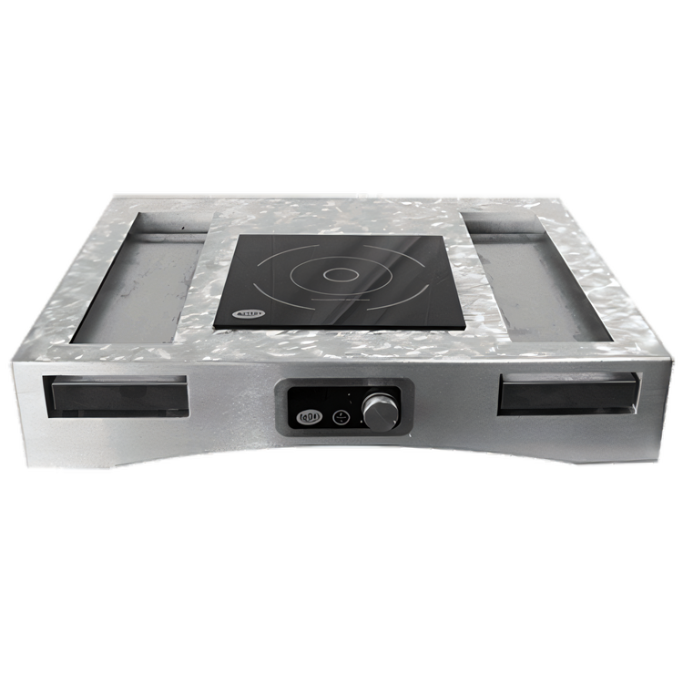 Product image #1 for TableCraft Single Induction Countertop Action Station Kit with Drop-In Cooktop and Cooling Plates