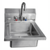 Thumbnail image #1 for MixRite MRS-HS-14 14-Inch Wall-Mounted Stainless Steel Hand Sink with Faucet