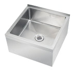 Thumbnail image #1 for Krowne MS-2424 24 x 24-Inch Stainless Steel Floor-Mounted Mop Sink with 21 x 21 x 9-Inch Bowl