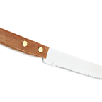 Thumbnail image #1 for Vollrath 48140 Steak Knife with Hollow-Ground Wave-Serrated Blade, Wood Handle, 4-3/8" Blade Case of 2